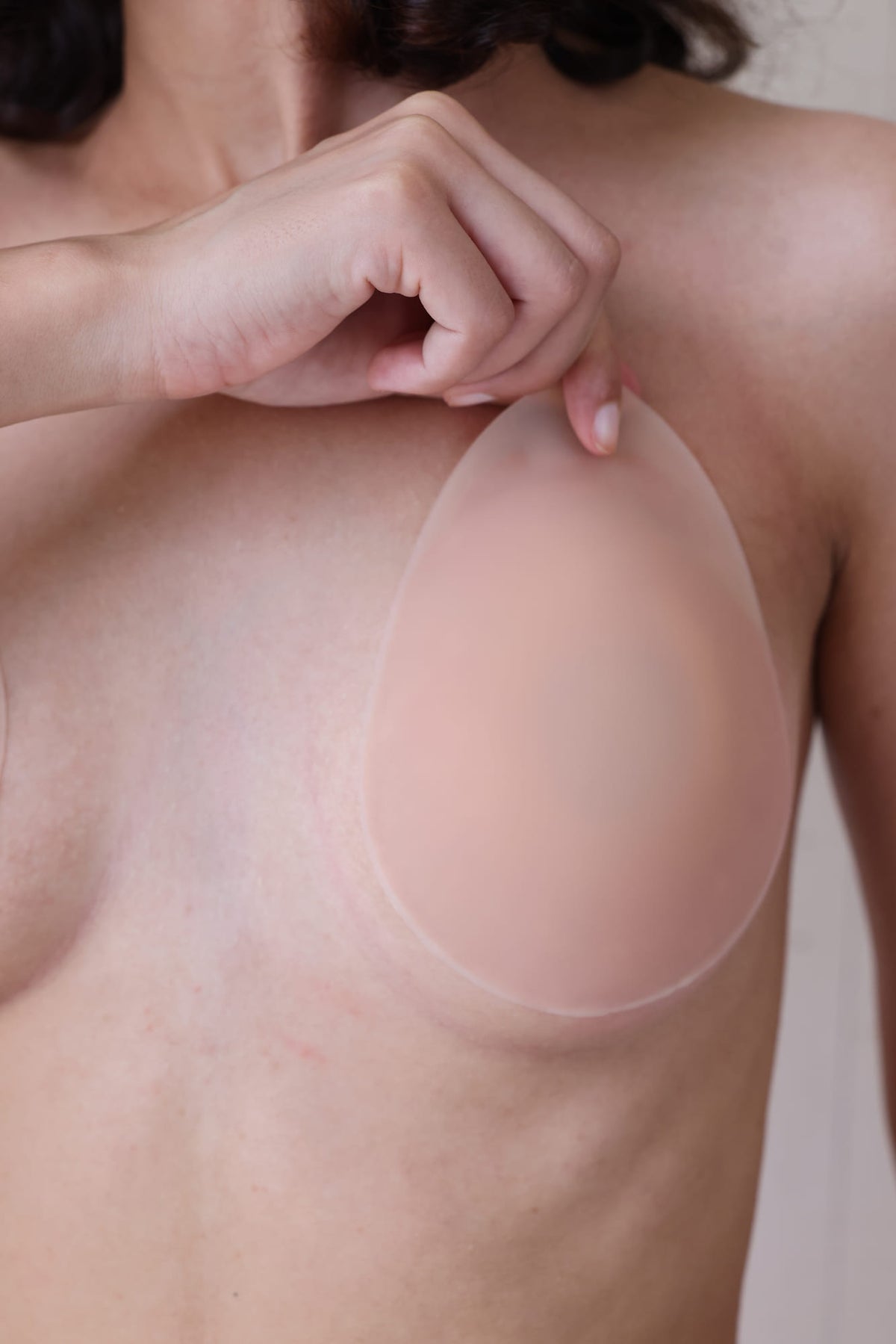 Close-up of the tapered edge on a PUFF Lift Nipple Cover